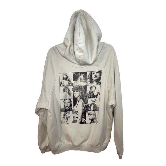 Taylor Swift Eras Tour Cream Hoodie with Black Print Taylor Swift Size XL - Picture 1 of 9